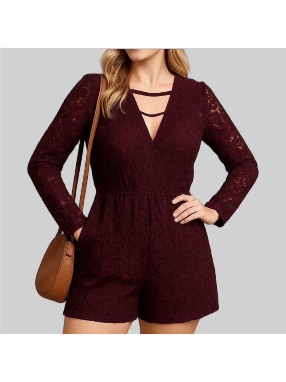 NWT Charlotte Russe Lace Romper 1X